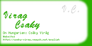 virag csaky business card